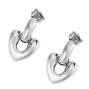 �y���������zANNIKA INEZ �A�j�J�C�l�Y �s�A�X �t�[�v�s�A�X ���f�B�[�X E966 SML SS Heart Drop Earrings, Sml sterling silver �n�[�g �V���o�[ �X�^�[�����O�V���o�[925 �A�N�Z�T���[ �W���G���[�y�v���[���g