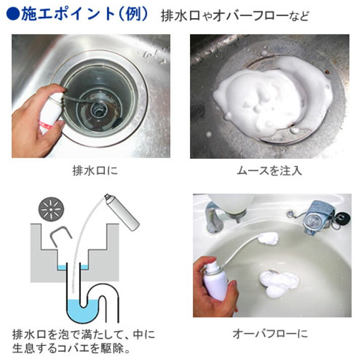 楽天市場 あす楽 お得6本箱 業務用 コバエ用ムースbig 400ml 6本 チョウバエ駆除殺虫剤 泡 コバエ 退治 スプレー 虫退治楽天市場店