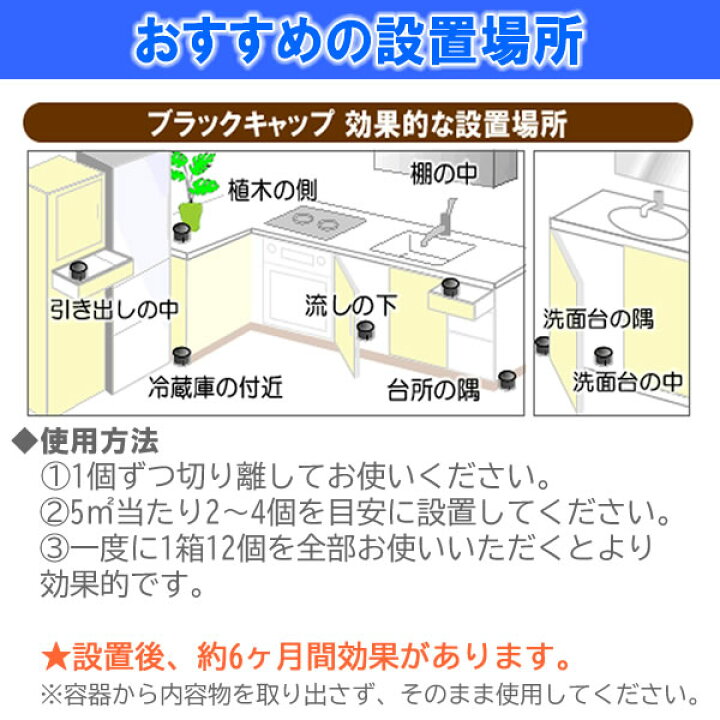 楽天市場】【あす楽】速効性 ゴキブリ駆除剤/ブラックキャップ 2g×12個 医薬部外品 抵抗性 ゴキブリ 退治 ベイト 毒餌 : 虫退治楽天市場店 楽天市場】【あす楽】速効性 ゴキブリ駆除剤/ブラックキャップ 2g×12個 医薬部外品 抵抗性 ゴキブリ 退治 ベイト 毒餌 : 虫退治楽天市場店