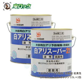 シロアリ駆除 シロアリ用 木部処理剤 白アリスーパー21 低臭性 オレンジ 2.5L×2缶 殺虫剤 駆除 予防 木部