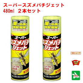 2本セット スズメバチ駆除 スズメバチジェット 480ml イカリ消毒 屋外専用 強力噴射 巣の処理 蒸散駆除 殺虫剤 スズメ蜂 6月 スーパーセール あす楽対応 ポイント 消化 領収書発行 虫ナイ