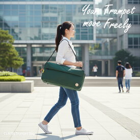 【動画あり】 トランペット ダブル/トリプル兼用 セミハード ケース リュック バックパック 横持ち 縦持ち コンパクト ショルダー フリューゲル 軽量ミュート 小物入れ CURTIS ブランド