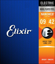 Elixir 12002(SuperLight Nanoweb)Anti-Rust 1set エリクサー エレキギター弦