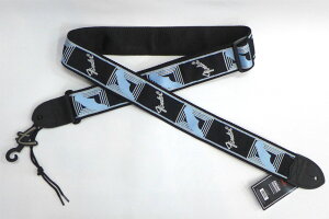 Fender 2hMonogrammed Strap Black/Light Grey/Blue