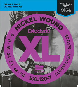 D'Addario EXL120-7 Super Light 7-string ダダリオ 7弦エレキギター用