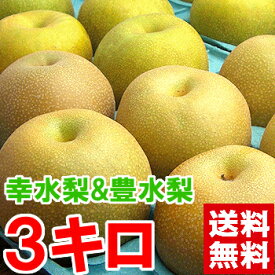 樹成り完熟幸水梨＆豊水梨3kg8月26日前後から発送開始となりますハイテク光センサー選果で糖度保障！贅沢な2大赤梨の食べ比べ♪北海道、沖縄、一部離島は別途1,000円