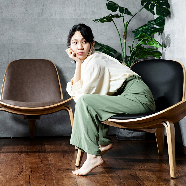 楽天市場】Croise スリーレッグド シェルチェア イージーチェア 椅子 