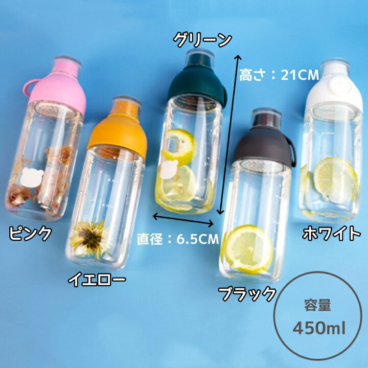 楽天市場】水筒 ウォーターボトル 450ml ボトル 軽量 軽い 樹脂 持ち手