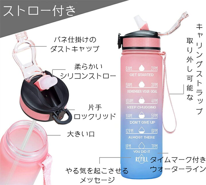激安セール】 漏れ防止 熱湯 かわいい タイムマーカー付き 超軽量 ワンタッチオープン 水筒 ウォーターボトル 旅行 スポーツボトル おしゃれ 直飲み 女の子 1リットル スポーツ 大容量 携帯便利 自転車・サイクリング 激安セール】 漏れ防止 熱湯 かわいい タイムマーカー付き 超軽量 ワンタッチオープン 水筒 ウォーターボトル 旅行 スポーツボトル おしゃれ 直飲み 女の子 1リットル スポーツ 大容量 携帯便利 自転車・サイクリング
