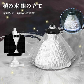 積み木 DIY ウエディングドレス 結婚祝い ナノマイクロブロック 3Dモデル 知育玩具 ストレス解消 組み立て 子供 大人 おもちゃ テーブルの置物 ガールフレンド 誕生日プレゼント 結婚祝い 人気商品 おすすめ