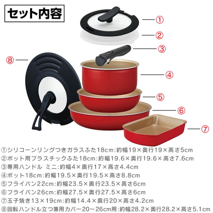 楽天市場】選べるevercook エバークック ガス・IH対応 8点セット 