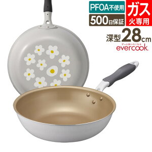 evercook �G�o�[�N�b�N �K�X��p �y�� �t���C�p�� 28cm�[�^ �ԕ��O���[ EGDP28PGY �h�E�V�V�� �^ �K�X�ΑΉ� �t���C�p�� �ł��t���ɂ��� ������ ��v DOSHISHA �y�� �y�� PFOA�s�g�p ��̓� �L�O�� �v��