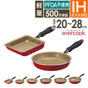 evercook Go[NbN tCp IHΉ bh 500ۏ hEVV ^ ʎqĂ 20cm 24cm 26cm 28cm [^ PFOAsgp 500ۏ DOSHISHA KX Lb` 䏊@  tbfR[eBO 
