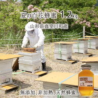 夏の百花蜂蜜(夏季採蜜 シナノキ・菩提樹等、糖度80以上) 無添加 非加熱 全原材料国産 天然 純粋蜂蜜 山…