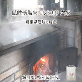 隠岐藻塩米 特別栽培 コシヒカリ 玄米 5〜20kg 島根県隠岐の島町 減農薬 減化学肥料 単一生産者米 エコファーマー 藻塩乃華 送料無料