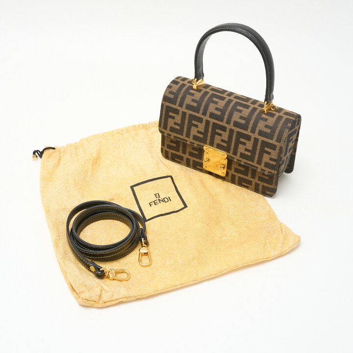 フェンディ ズッカ ハンドバッグ キャンバス レディース FENDI 【1  