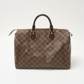 【中古】LOUIS VUITTON ルイヴィトン スピーディ 35 N41363 ハンドバッグ ボストンバッグ ダミエ×レザー ブラウン×レッド×ゴールド金具