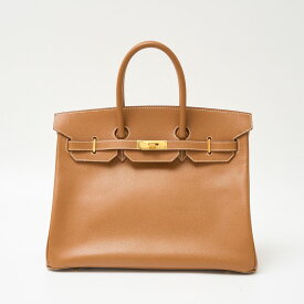 【中古】HERMES エルメス バーキン 35 ハンドバッグ トートバッグ クシュベル ベージュ（ゴールド）×ゴールド金具 □B刻印（1998年頃製造）