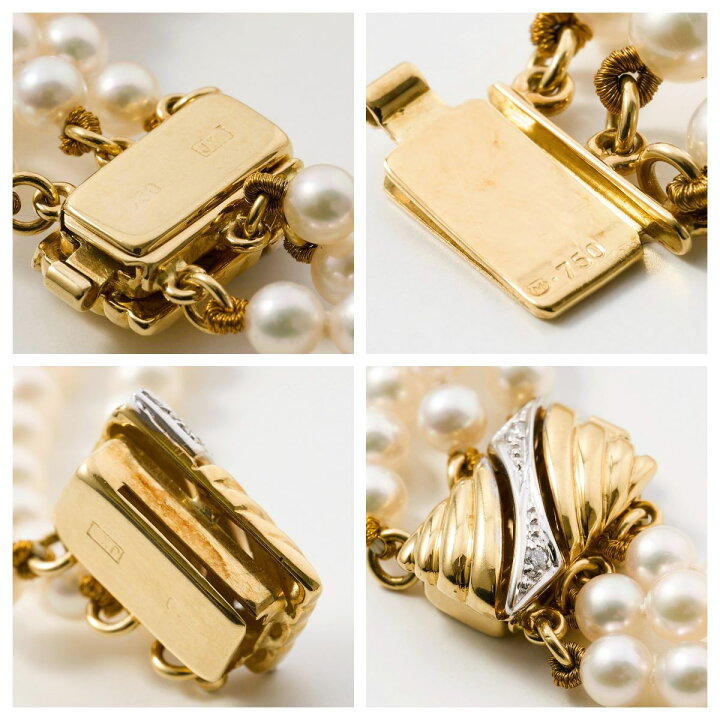 楽天市場】【中古】MIKIMOTO ミキモト ブレスレット 3連 バングル K18  