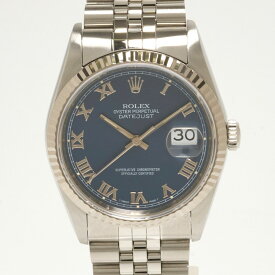 【中古】【1年間保証・仕上げ済】ROLEX ロレックス デイトジャスト 16234 W番 K18WG×SS ブルー文字盤×ホワイトゴールド×シルバー 自動巻 腕時計