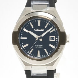 【中古】【1年間保証】CITIZEN シチズン Series8 NA1004-10E SS×ウレタン ブラック×シルバー 機械式(自動巻き＋手巻き) 腕時計 メンズ