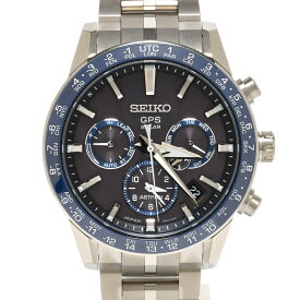【中古】【半年間保証】SEIKO セイコー アストロン SBXC001 （5X53-0AB0）チタン ブラック文字盤×ブルー×シルバー ソーラー 腕時計