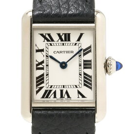 【中古】【半年間保証】Cartier カルティエ タンク マスト SM WSTA0042 SS×カーフレザー シルバー文字盤×ブラック クオーツ 腕時計 ウィメンズ