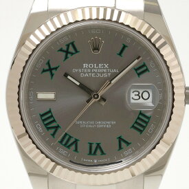 【中古】【1年間保証】ROLEX ロレックス オイスター パーペチュアルデイトジャスト 41 126334 K18WG×SS スレートローマ文字盤×ホワイトゴールド 自動巻き 腕時計