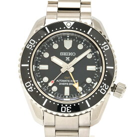 【中古】【1年間保証】SEIKO セイコー メカニカルダイバーズ 1968 ヘリテージ GMT SBEJ011 6R54-00D0 SS ブラック文字盤×シルバー 自動巻 腕時計