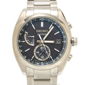 【中古】【半年間保証】SEIKO セイコー アストロン SBXY015 8B63-0BA0 チタン ダークネイビー文字盤×シルバー ソーラー 電波 腕時計 メンズ