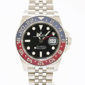 【中古】【1年間保証】ROLEX ロレックス GMTマスターII 126710BLRO ランダム番 SS ブラック文字盤×レッド/ブルー×シルバー 自動巻き 腕時計 メンズ