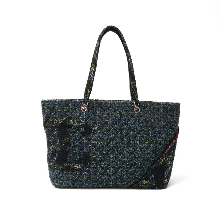 楽天市場】【中古】CHANEL シャネル カンボンライン ラージ ツイード  