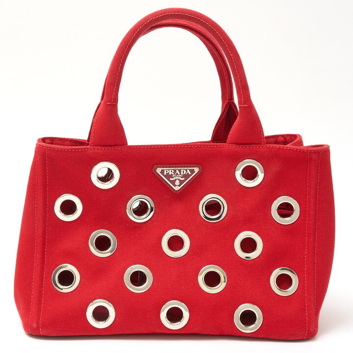 楽天市場】【中古】PRADA プラダ カナパ パンチング スタッズ 1BG439  