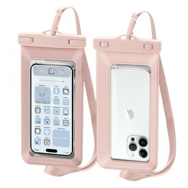 【2枚セット 完全防水】防水ケース スマホ用 IPX8 タッチ可能 指紋認証/Face ID認証対応 iPhone14/iPhone13/Android 7.0インチ以下全機種対応 高透過率 水中撮影 山登り 釣り ビーチ スイミング ボート