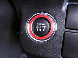 スズキ HUSTLER ハスラー 専用 スタートボタンリング ロッソレッド カーアクセサリー