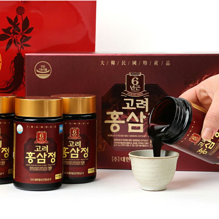 楽天市場】【送料無料】6年根高麗人紅参精 ロイヤルゴルド 250g x 4本 