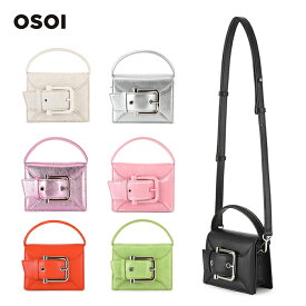 オソイ OSOI 【送料無料】OSOI BELTED BROCLE MICRO BAG osoi バッグ ショルダーバッグ ミニバッグ プレゼント ギフト 本革 スクエアバッグ レディース ショルダー 鞄 シグネチャーライン 誕生日 記念 韓国 ブランド バッグ 7つのカラー