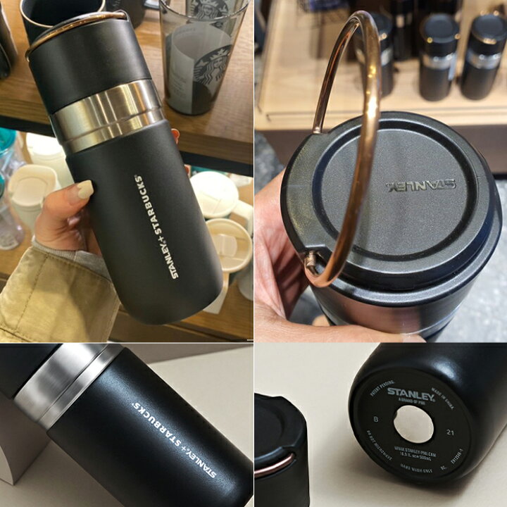 楽天市場】【送料無料】STARBUCKS SS ブラック＆ゴールド STANLEY 
