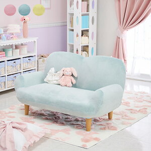 【直送】くすみパステルカラーの肘付ソファ/2人掛け|姫系 かわいい クラシック ガーリー アンティーク風 ロリータ