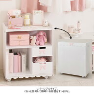 すっきり可愛いリバーシブルワゴン(フリルリボン)【大型】｜姫系 かわいい ロマプリ クラシック ガーリー…