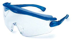 【25日はP3倍】山本光学(スワン) 一眼型セーフティグラス レンズ色クリア テンプルカラーブルー JIS規格品 SN-730BL