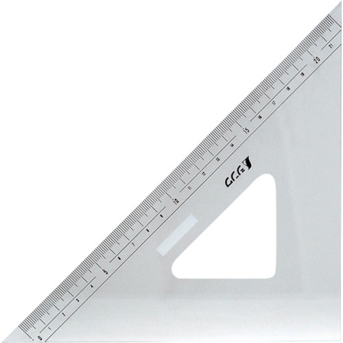 シンワ測定 アクリル三角定規24cm 75256