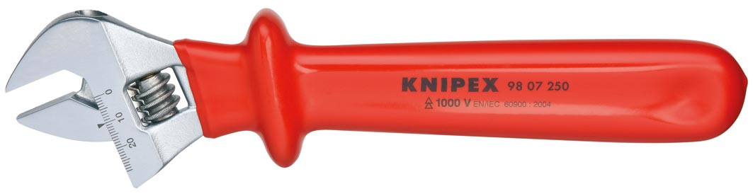 【6/5・10はP5倍】KNIPEX(クニペックス) 絶縁モンキーレンチ 250MM 9807-250 工具屋のプロ 