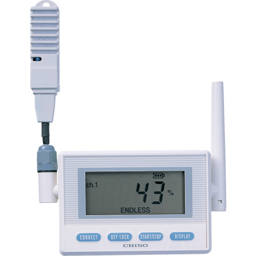 CHINO(チノー) 監視機能付無線ロガー 送信器 温湿度センサ AC電源 ケーブル5M MD8102-500