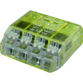 ニチフ クイックロック 差込形電線コネクタ 極数4 黄透明 50個入 QLX 4