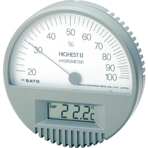 SATO 夏セール開催中 佐藤計量 湿度計 7542-00 ハイエスト2型湿度計 温度計付 アウトレット送料無料