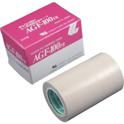 中興化成 フッ素樹脂(テフロンPTFE製)粘着テープ AGF100FR-13X100 0.13t×100w×10m AGF100FR 梱包テープ