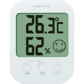 【5/1最大P5倍・400円クーポン】dretec(ドリテック) デジタル温湿度計 オプシス O-230WT