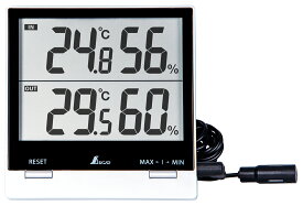 シンワ測定 デジタル温湿度計 Smart C 最高・最低 室内・室外防水外部センサー 73120