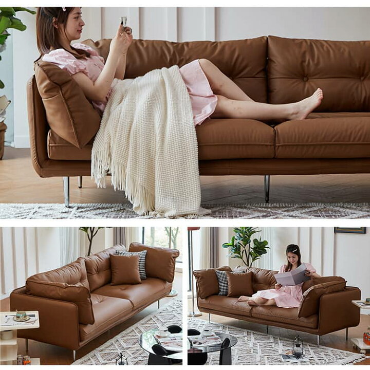 楽天市場】ソファー 2人掛け スチール脚 おしゃれ 3人掛け 天然木  